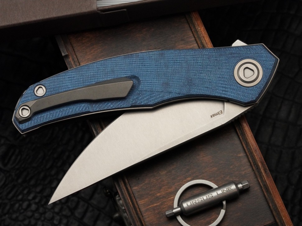 Shirogorov Ursus Q95 - Blue Micarta Handle - Elmax Blade - MRBS