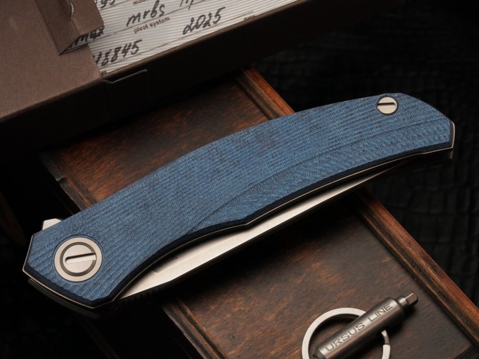 Shirogorov Ursus Q95 - Blue Micarta Handle - Elmax Blade - MRBS