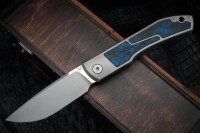 Uldanov Sierra custom knife #56 (M398, titan, CF)