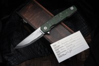 Uldanov R1 custom knife #69 (Magnacut laminated, Ti, CF)