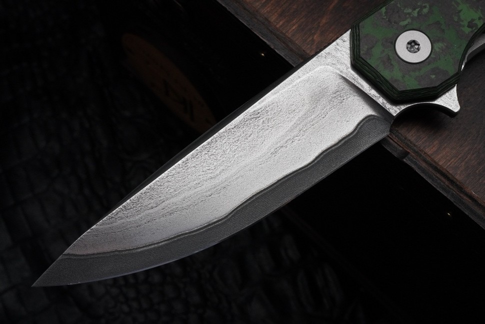 Uldanov R1 custom knife #69 (Magnacut laminated, Ti, CF)