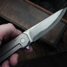 Uldanov R1 custom knife #69 (Magnacut laminated, Ti, CF)