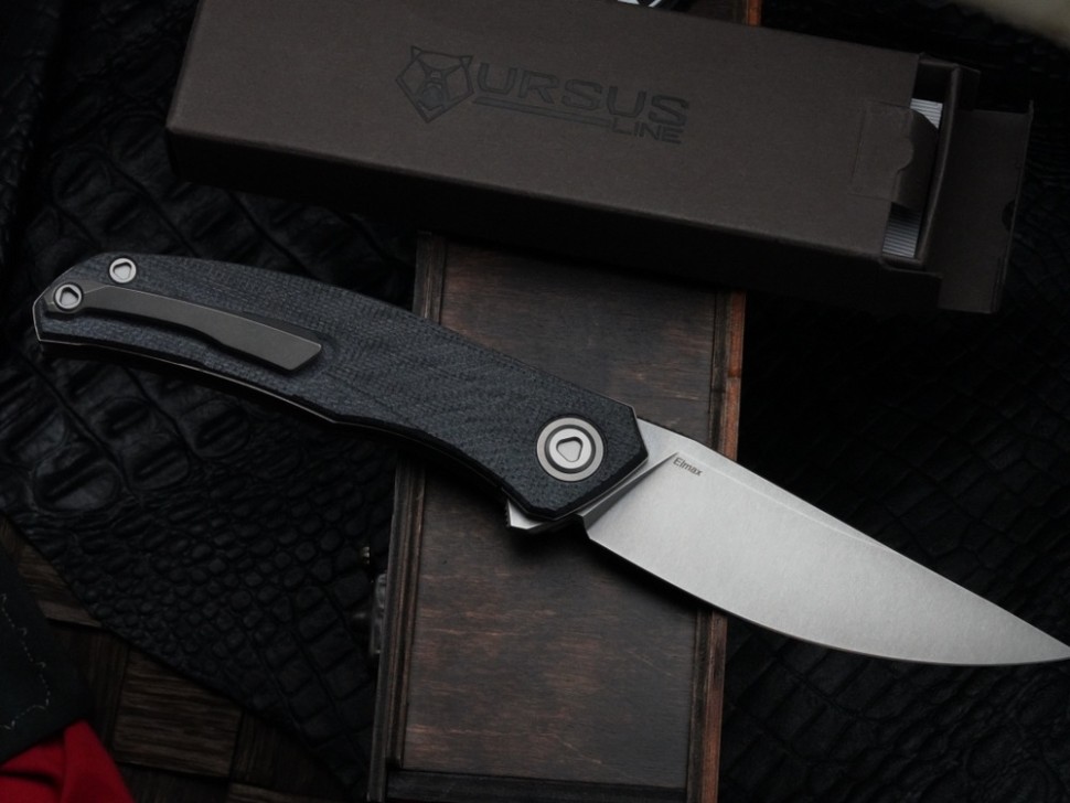 Shirogorov Ursus Q95 - Black Micarta Handle - Elmax Blade - MRBS