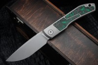 Uldanov Sierra custom knife #52 (M398, titan, CF)