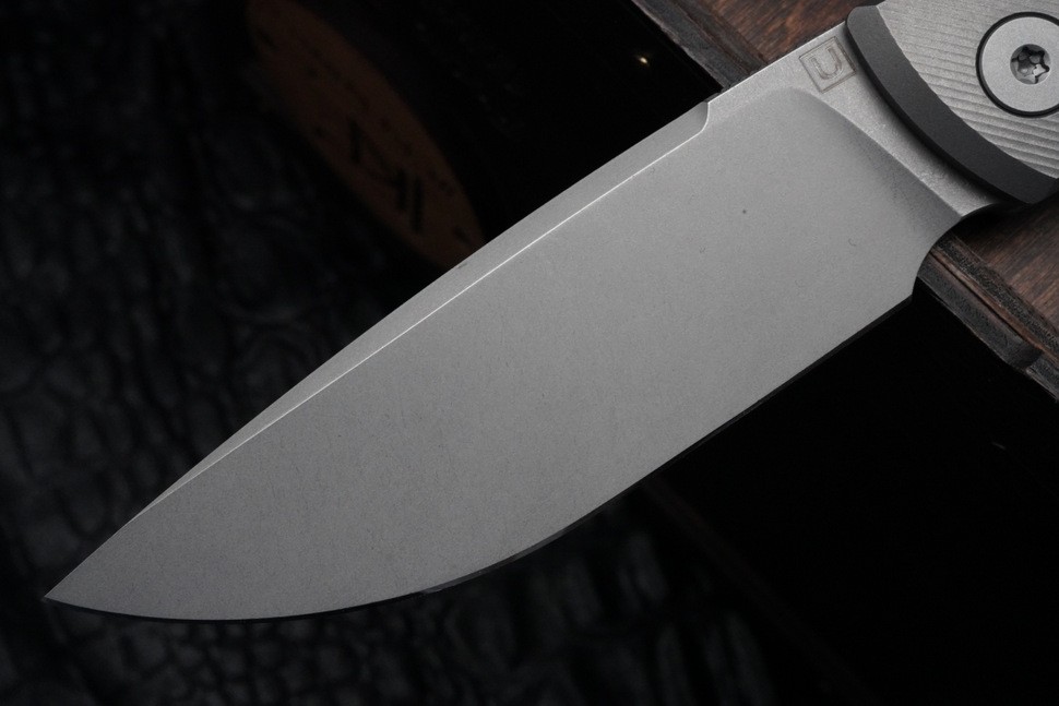 Uldanov Sierra custom knife #52 (M398, titan, CF)