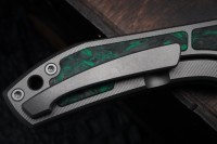 Uldanov Sierra custom knife #52 (M398, titan, CF)