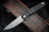 Uldanov R1 custom knife #65 (Magnacut, Ti, CF)