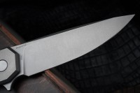 Uldanov R1 custom knife #65 (Magnacut, Ti, CF)