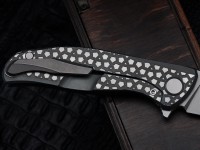 Shirogorov F95 Bear Pattern Turquoise (M390, Ti, MRBS)