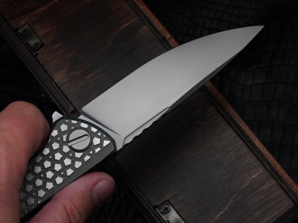 Shirogorov F95 Bear Pattern Turquoise (M390, Ti, MRBS)