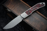 Uldanov Sierra custom knife #54 (M398, titan, CF)