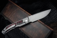 Uldanov Sierra custom knife #54 (M398, titan, CF)