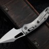 Marfione Select Manual M-Stitch RAM LOK Slab Side Titanium Handles w/ Blue Accents & Stonewash M390MK 169MRL-10MS2