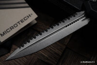 Microtech Makora Double Edge Stonewash Full Serrated &amp; Black 206-12S