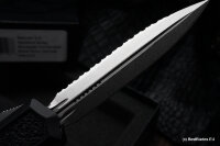 Microtech Makora Double Edge Stonewash Full Serrated &amp; Black 206-12S