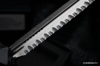 Microtech Makora Double Edge Stonewash Full Serrated &amp; Black 206-12S