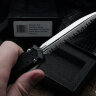 Microtech Makora Double Edge Stonewash Full Serrated & Black 206-12S