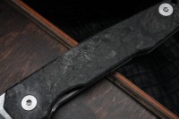 Uldanov R1 custom knife #69 (Magnacut laminated, Ti, CF)