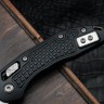 Microtech Knives Manual M-Stitch RAM LOK Black Frag Aluminum Handles & Stonewash M390MK 169MRL-10FR