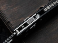 Microtech Knives Manual M-Stitch RAM LOK Black Frag Aluminum Handles &amp; Stonewash M390MK 169MRL-10FR