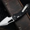 Microtech Knives Manual M-Stitch RAM LOK Black Frag Aluminum Handles & Stonewash M390MK 169MRL-10FR