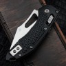 Microtech Knives Manual M-Stitch RAM LOK Black Frag Aluminum Handles & Stonewash M390MK 169MRL-10FR