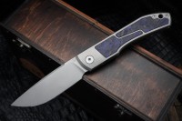 Uldanov Sierra custom knife #30 (M398, titan, CF) Paridae