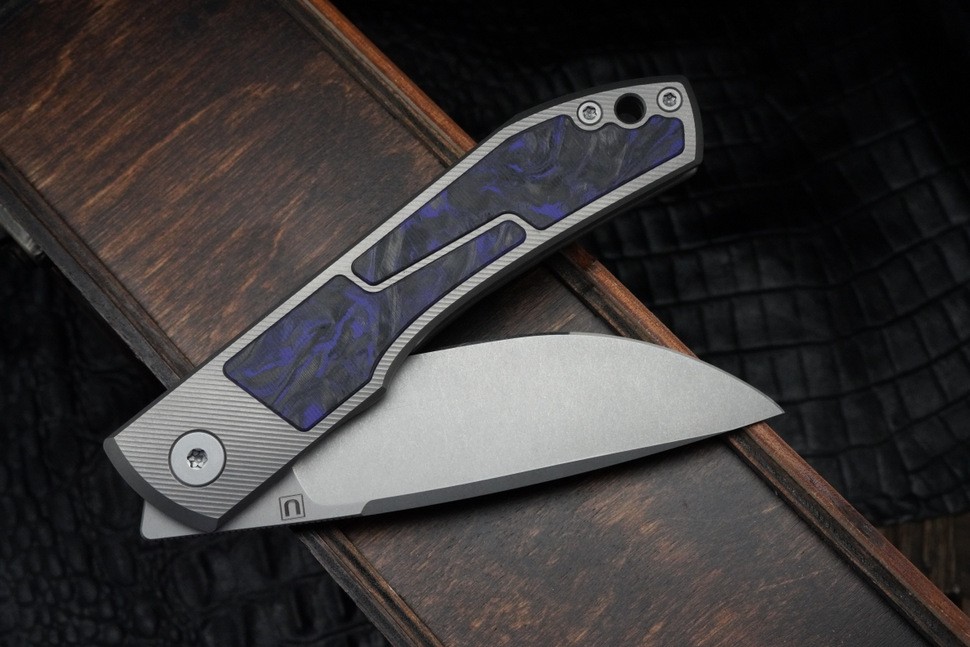 Uldanov Sierra custom knife #30 (M398, titan, CF)