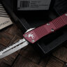 Microtech Troodon Double Edge Stonewash Full Serrated & Merlot 138-12MR