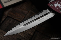 Microtech Troodon Double Edge Stonewash Full Serrated &amp; Merlot 138-12MR