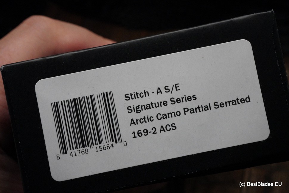 Microtech Borka Stitch Artic Camo Partial Serrated 169-2ACS