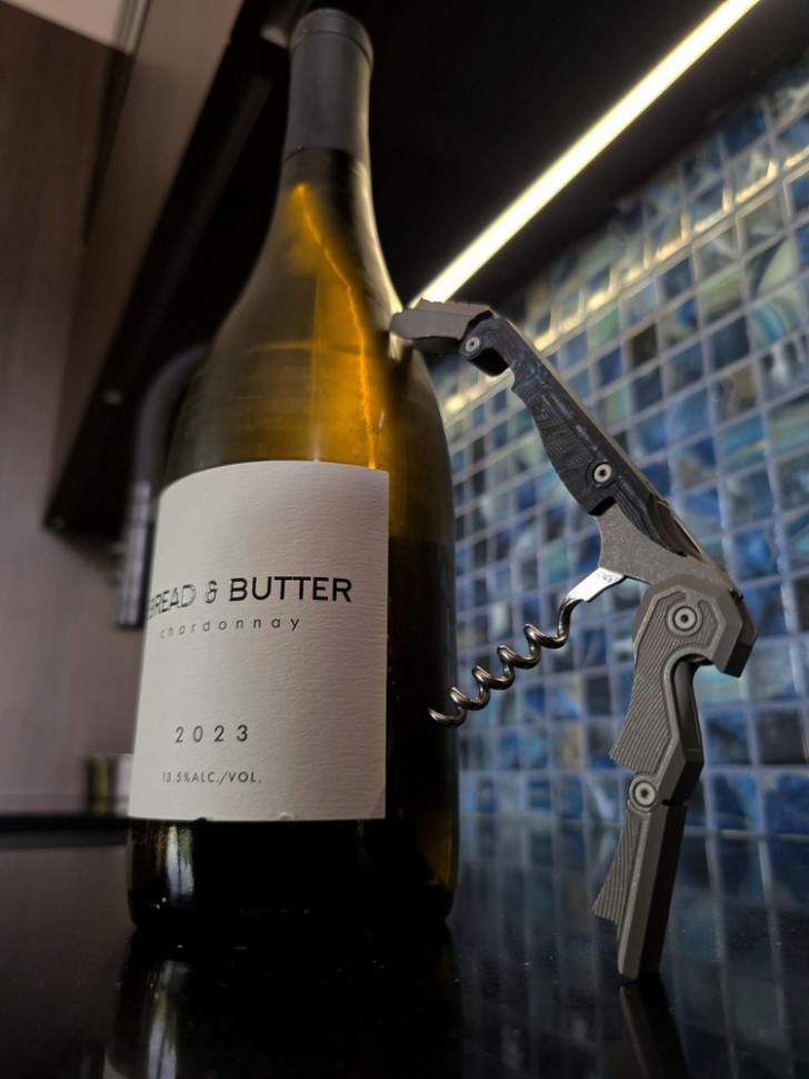 CKF Narzannik wine corkscrew (Ti, CF, M398)