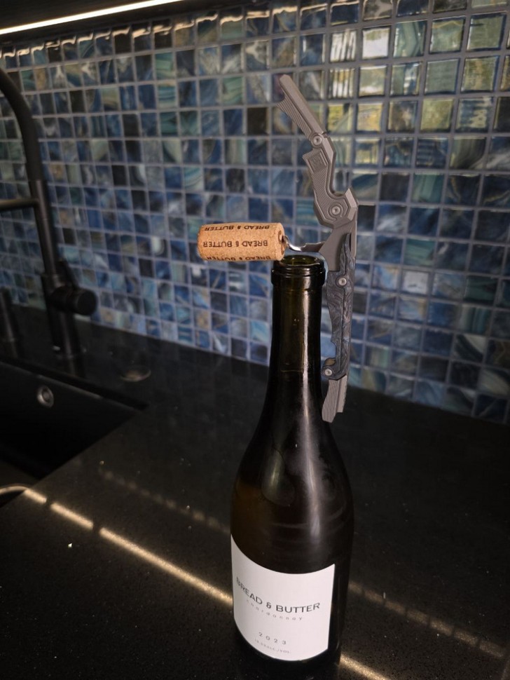 CKF Narzannik wine corkscrew (Ti, CF, M398)