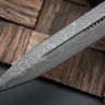 Microtech Ultratech Damascus Double Edge & Black w/ Ringed Hardware Signature Series 122-16S Damascus Pattern