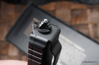 Microtech Ultratech Damascus Double Edge &amp; Black w/ Ringed Hardware Signature Series 122-16S Damascus Pattern