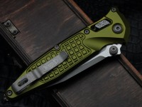 Microtech Socom Ram-Lok w/ OD Green Aluminum Frag Handles &amp; S/E Apocalyptic M390MK 160RL-10APFROD