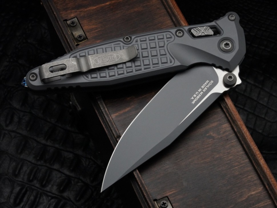 Microtech Socom Ram-Lok w/ Storm Cerakote Aluminum Frag Handles & S/E M390MK 160RL-1FRCSM-Z13
