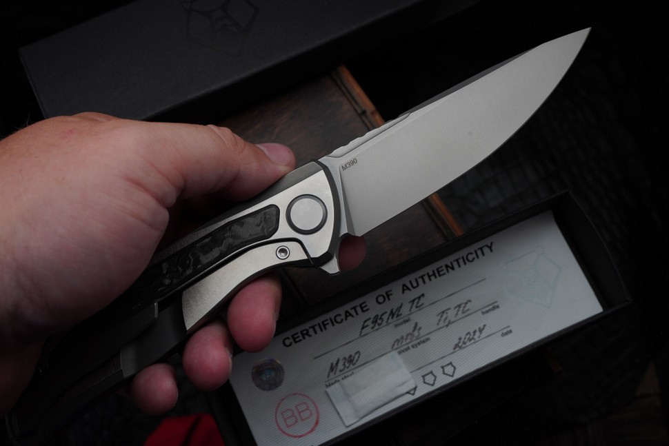 Shirogorov F95NL Gen.5 (M390, Ti, black Technocarbo, MRBS)