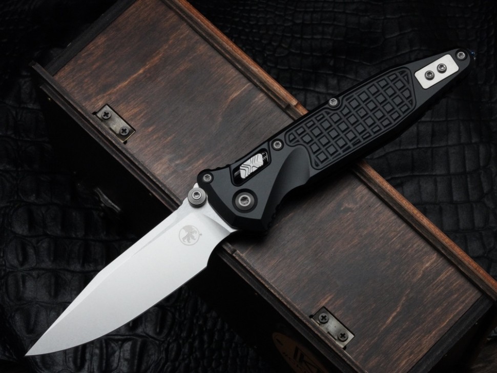Microtech Socom Ram-Lok w/ Aluminum Frag Handles & S/E Stonewash M390MK 160RL-10FR