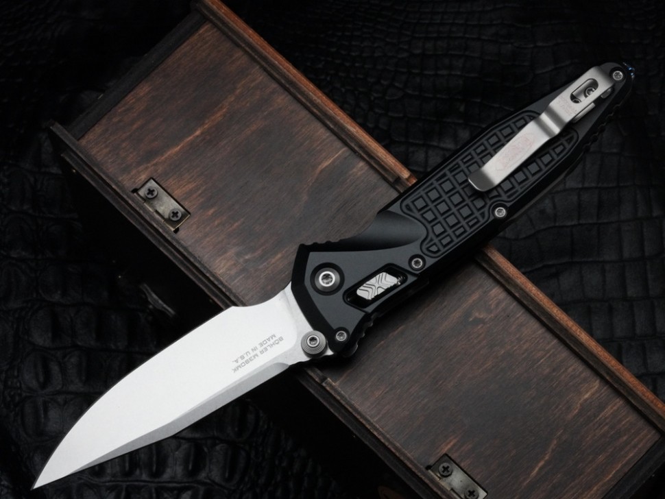 Microtech Socom Ram-Lok w/ Aluminum Frag Handles & S/E Stonewash M390MK 160RL-10FR