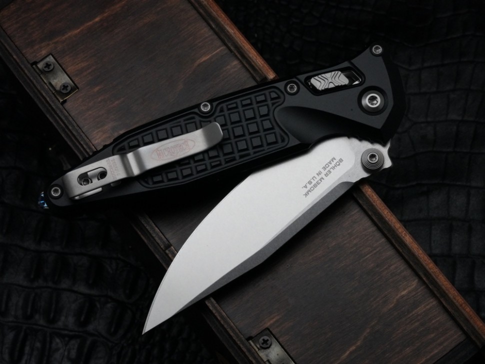 Microtech Socom Ram-Lok w/ Aluminum Frag Handles & S/E Stonewash M390MK 160RL-10FR