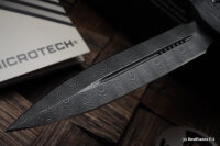 Microtech Ultratech Damascus Double Edge &amp; Carbon Fiber Top 122-16CFS