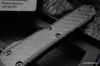 Microtech Ultratech Damascus Double Edge &amp; Carbon Fiber Top 122-16CFS