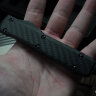 Microtech Ultratech Damascus Double Edge & Carbon Fiber Top 122-16CFS