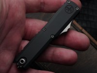 Microtech UTX-70 Gen IV Hellhound w/ Black Handle &amp; Stonewash M390MK 14194-10S