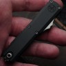 Microtech UTX-70 Gen IV Hellhound w/ Black Handle & Stonewash M390MK 14194-10S