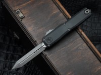 Microtech UTX-70 Gen IV w/ Black Handle &amp; Apocalyptic Spartan M390MK 12494-10AP