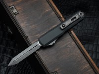 Microtech UTX-70 Gen IV w/ Black Handle &amp; Apocalyptic Spartan M390MK 12494-10AP
