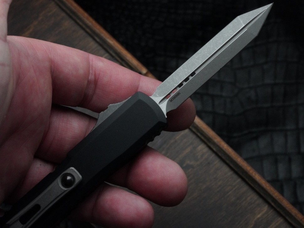 Microtech UTX-70 Gen IV w/ Black Handle & Apocalyptic Spartan M390MK 12494-10AP