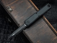 Microtech UTX-70 Gen IV Tactical w/ Black Handle &amp; D/E Black M390MK 11474-1T